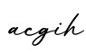 单词acgih书写