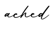 单词ached书写