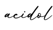 单词acidol书写