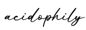 单词acidophily书写