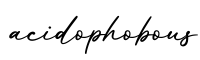 单词acidophobous书写