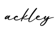 单词ackley书写