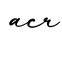 单词acr书写
