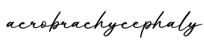 单词acrobrachycephaly书写