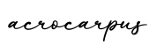 单词acrocarpus书写