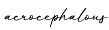 单词acrocephalous书写