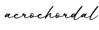 单词acrochordal书写