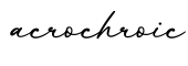 单词acrochroic书写