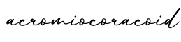 单词acromiocoracoid书写