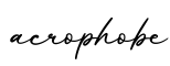 单词acrophobe书写