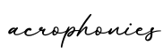 单词acrophonies书写