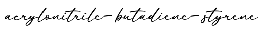 单词acrylonitrile-butadiene-styrene书写
