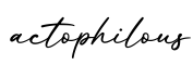 单词actophilous书写