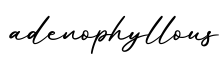 单词adenophyllous书写