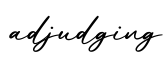 单词adjudging书写