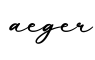 单词aeger书写