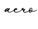 单词aero书写