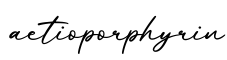 单词aetioporphyrin书写