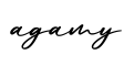 单词agamy书写
