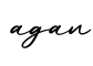 单词agan书写