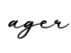 单词ager书写