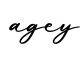 单词agey书写