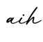 单词aih书写