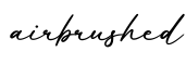 单词airbrushed书写