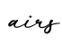 单词airs书写