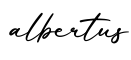单词albertus书写