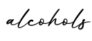 单词alcohols书写