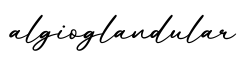 单词algioglandular书写