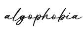 单词algophobia书写
