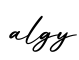 单词algy书写