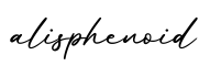单词alisphenoid书写