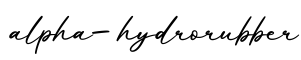 单词alpha-hydrorubber书写