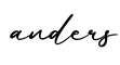 单词anders书写