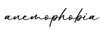 单词anemophobia书写