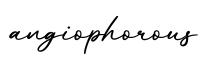 单词angiophorous书写