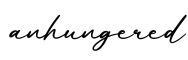 单词anhungered书写