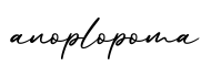 单词anoplopoma书写