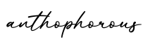 单词anthophorous书写