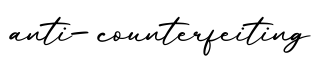 单词anti-counterfeiting书写