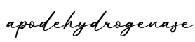 单词apodehydrogenase书写