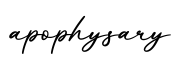 单词apophysary书写