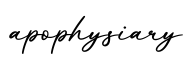 单词apophysiary书写