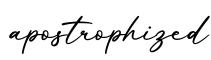 单词apostrophized书写