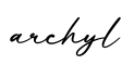 单词archyl书写