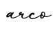 单词arco书写