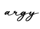单词argy书写